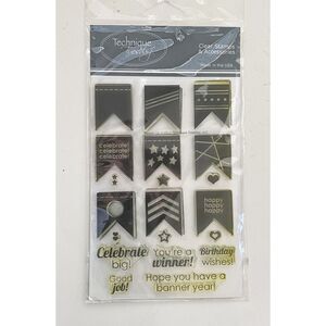 Technique Tuesday Photopolymer Stamp Set Banner Up Celebrate Good Job Winner USA